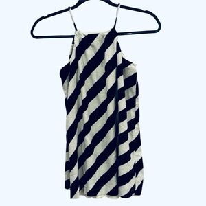 GB Girls Black and White Striped Lined Dress